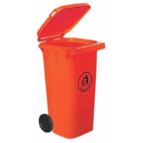 Poubelle Rouge en Polypropylène, 120L ( Prix pour 1 )