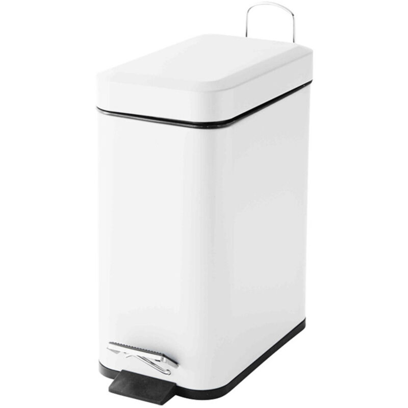 GUY LEVASSEUR Poubelle salle de bain 5L &agrave; p&eacute;dale blanc
