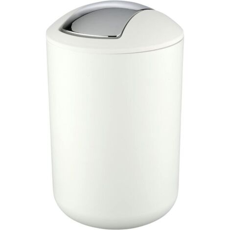 Poubelle Salle de Bain, Petite Poubelle Salle de Bain, couvercle basculant,, capacité 6,5L, plastique incassable,