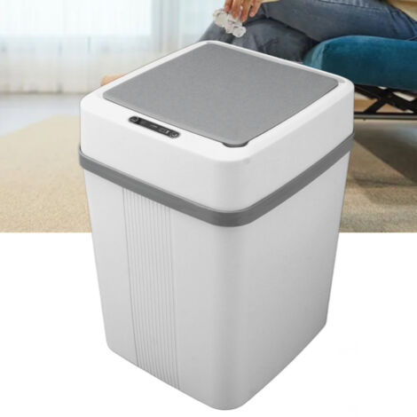 Poubelle Sensorielle Automatique Intelligente 12L Anti-éclaboussures ABS+PP pour Salle de Bain Cuisine Bureau