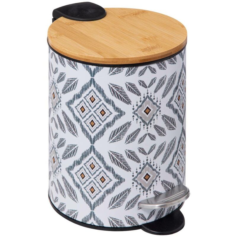 Poubelle soft close 3l blanc et gris hapache - 5five