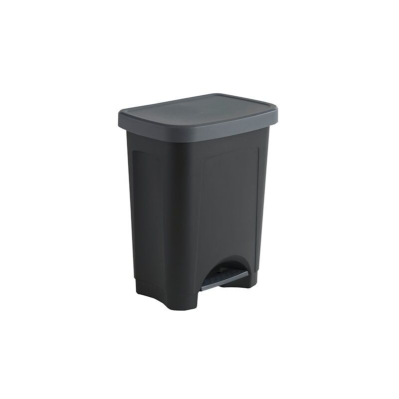 Poubelle Step 25 litres rectangle à pédale, anthracite