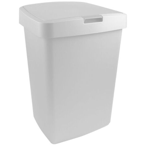 Poubelle Sunware Delta avec couvercle 50 l blanche