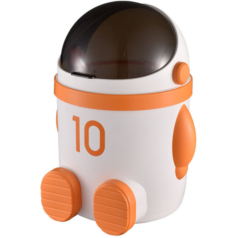 Poubelle sur le thème des astronautes pour la maison, le bureau, le salon, la chambre – une corbeille à papier élégante et créative avec couvercle