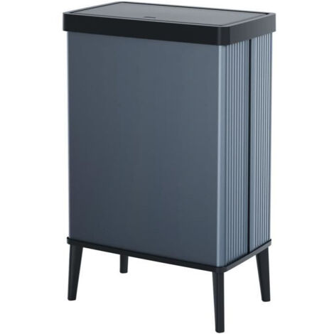 Poubelle sur pieds - VERTO - CURVER - Ouverture touch - 54 L - Bleu perle