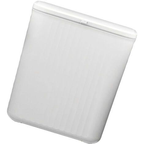 Poubelle Suspendue avec Couvercle Roulant 9L Blanc – Corbeille à Déchets de Cuisine pour Évier, Salle de Bain et Placards