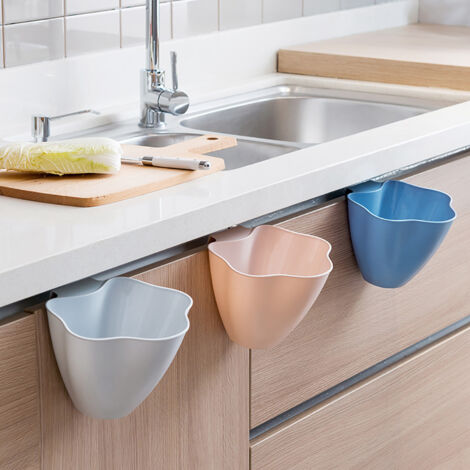 Poubelle suspendue pour cuisine et salle de bain - Mini panier de rangement mural pour déchets
