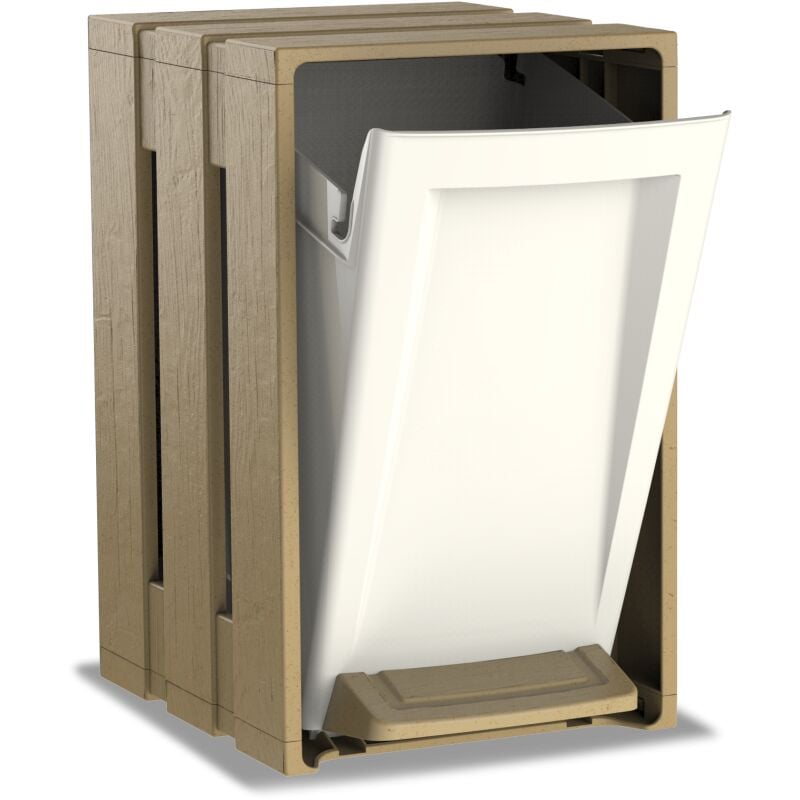 Bama - Poubelle 'Tina' en plastique - Marron - 6,5 l - Livraison gratuite