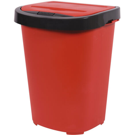 Poubelle tri-home 40 l rubis et gris anthracite - EDA