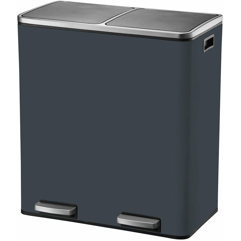 Poubelle pédale tri sélectif MAJOR gris 60L