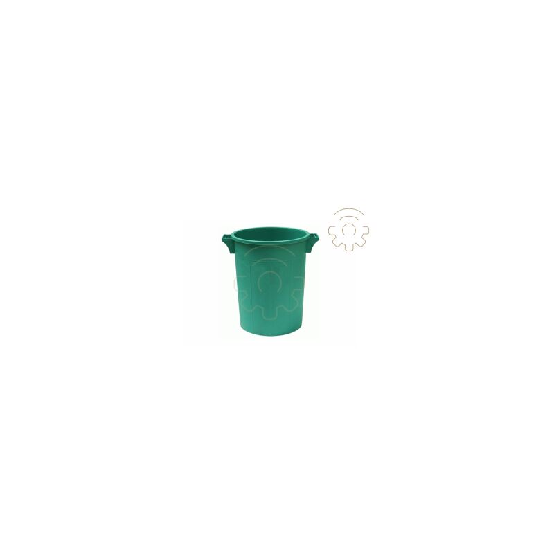 Inferramenta - Poubelle en pvc de 100 litres 53x66h cm empilable sans couvercle vert