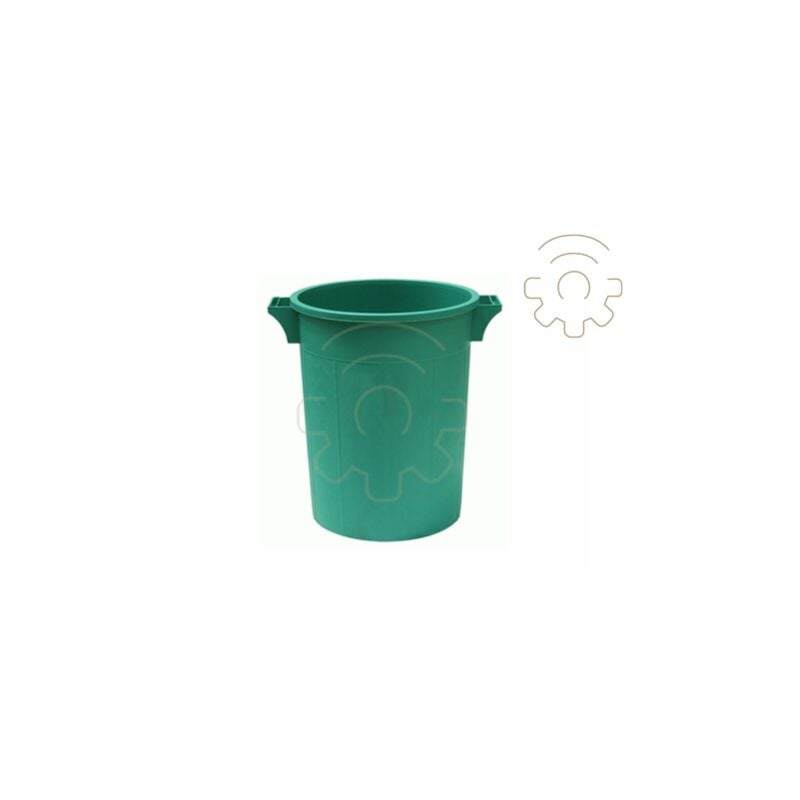 Inferramenta - Poubelle en pvc de 100 litres 53x66h cm empilable sans couvercle vert