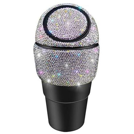 Poubelles ornées de strass, boîtes de rangement, petits conteneurs, délicats, compacts et pratiques, à fermeture automatique multifonctionnelle, adaptés aux voitures, maisons, bureaux et à la décorati