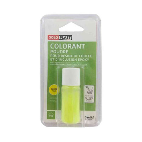Poudre colorante pour résine SOLOPLAST 15ml jaune fluo