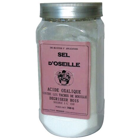 Acide oxalique poudre blanche 700g – Dégrisant pour bois et textiles – Éclat et blancheur – Boîte 1000 ml – Dousselin - ML 700 G