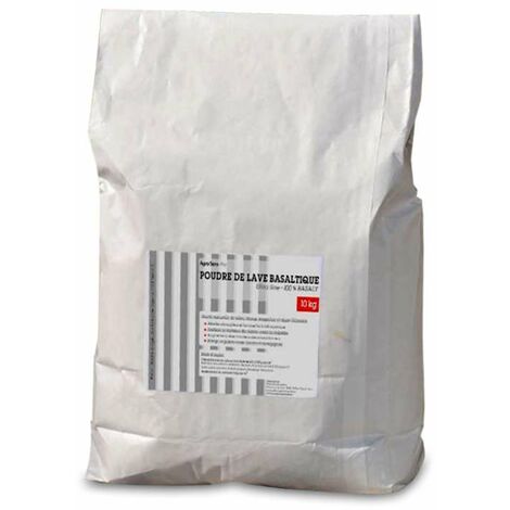 Poudre de lave basaltique, amendement et poudrage. Sac 10 kg