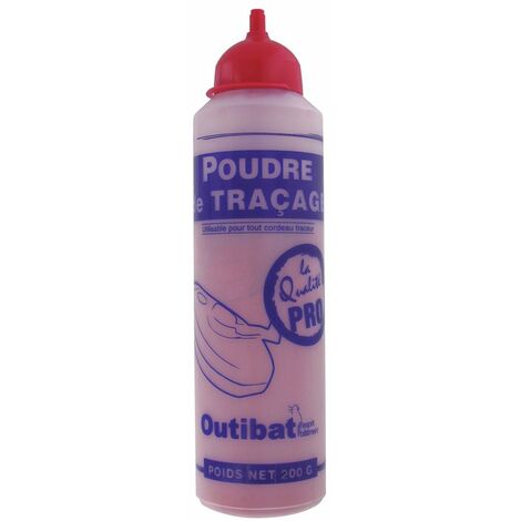 Poudre de marquage rouge 200 g – Application précise pour cordons – Oxyde de fer rouge – Conditionnement pratique – Outibat