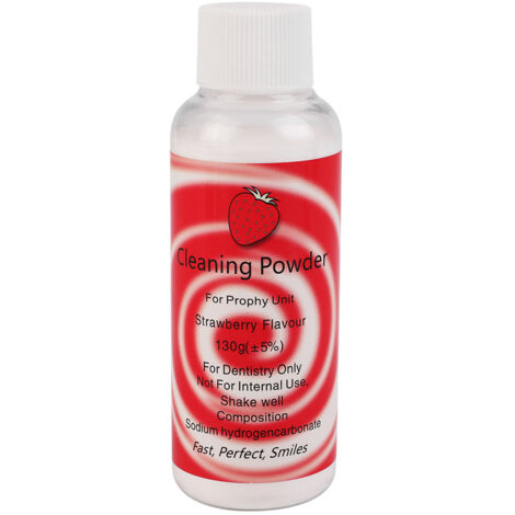 Poudre de Nettoyage Dentaire Saveur Fraise pour Polisseuse à Air Prophy Mate