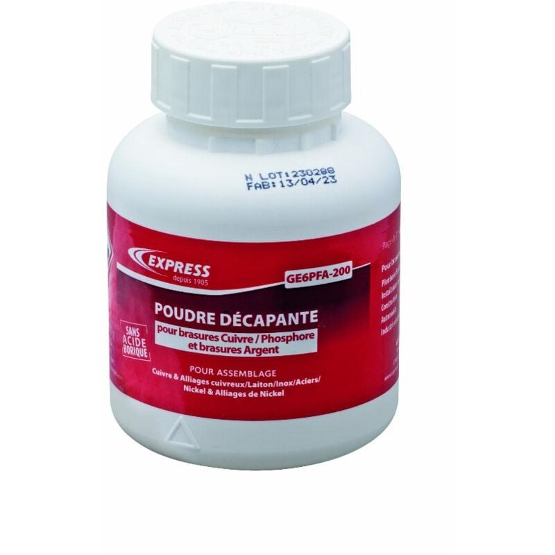 Guilbert Express - Poudre décpante express 200 g - Brasures Cuivre/Phosphore-Argent - GE6PFA-200