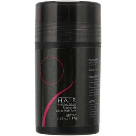 Poudre épaississante capillaire 0.4 Oz pour Hommes et Femmes, Fibres Naturelles Noires