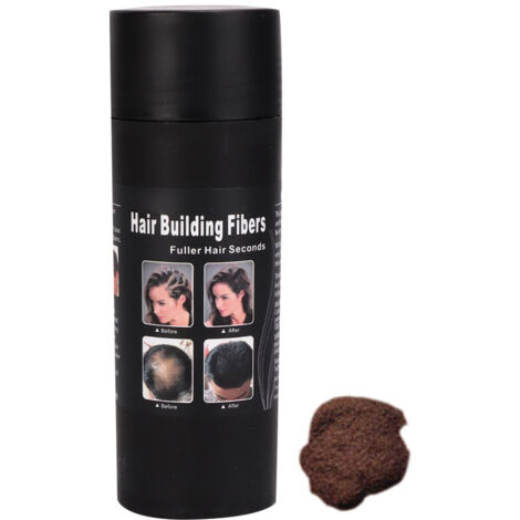 Poudre épaississante capillaire 15g, fibres naturelles pour densifier cheveux marron foncé