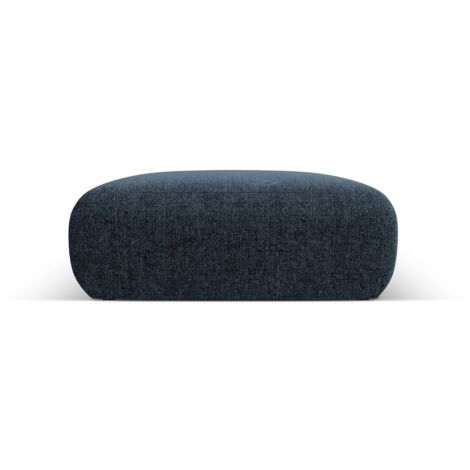Pouf 2 places en chenille bleu roi
