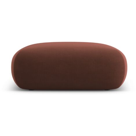 Pouf 2 places en velours cuir