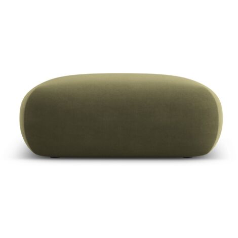 Pouf 2 places en velours vert clair