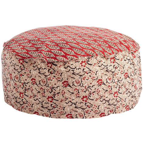 Pouf  65x65x25cm in Tessuto Lorient Rosso