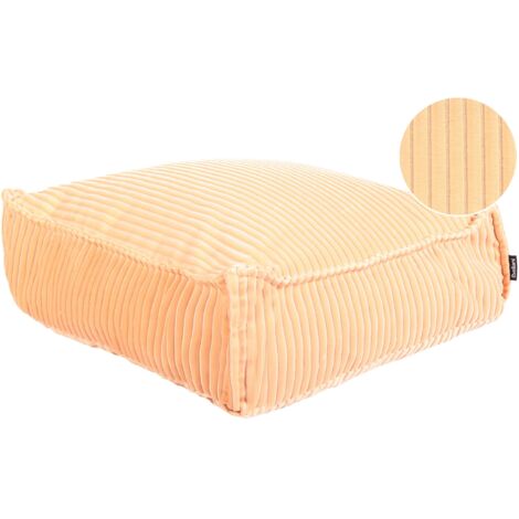Pouf ALLOZAI Samtstoff Pfirsichrosa