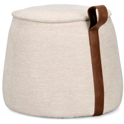 Pouf "Anila" struttura in MDF rivestimento in poliestere per interno -Ginger