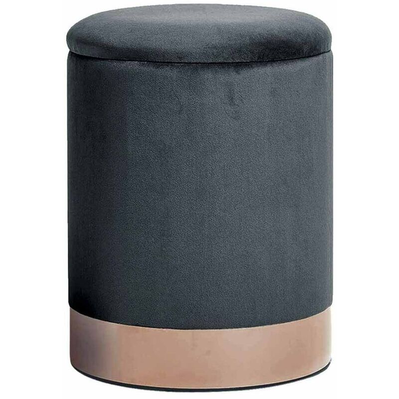 Chili promo POUF CONTENITORE TONDO cilindrico Diametro 31 X 38 H puf pouff puff Dark grey