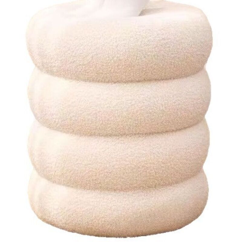 Pouf avec espace de rangement Pouf Ottomane rembourrage velours Beige