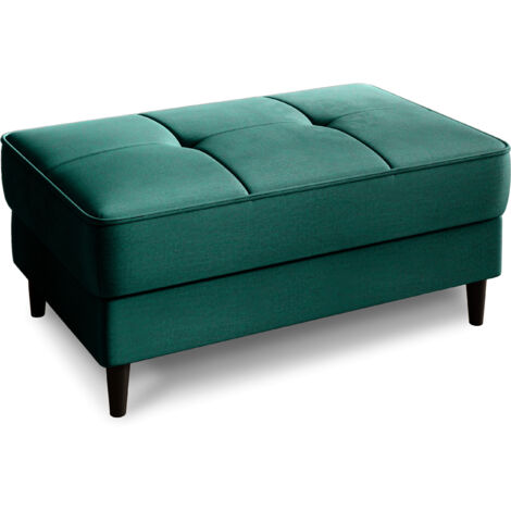 Pouf avec rangement en velours BOZA-Vert