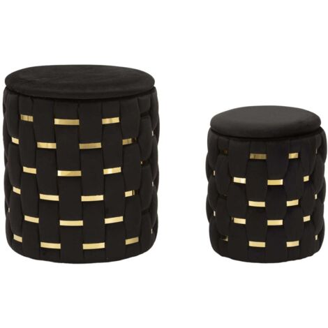 Pouf avec rangement intégré Shanty (Lot de 2)