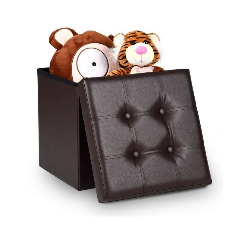 Pouf Avec Rangement Marron pour salon ou chambres. Simili - Marron