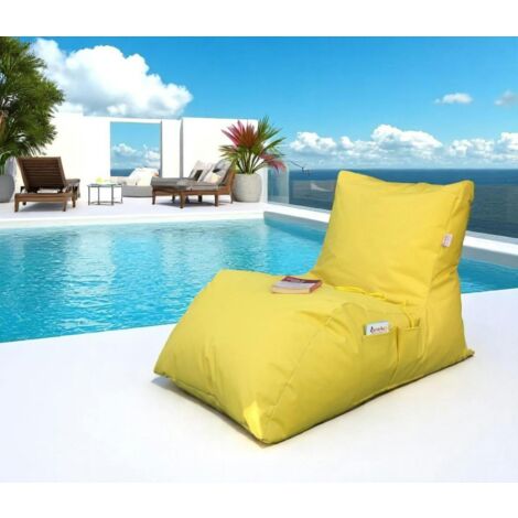 Pouf bain de soleil XXL imperméable – jaune ARTA