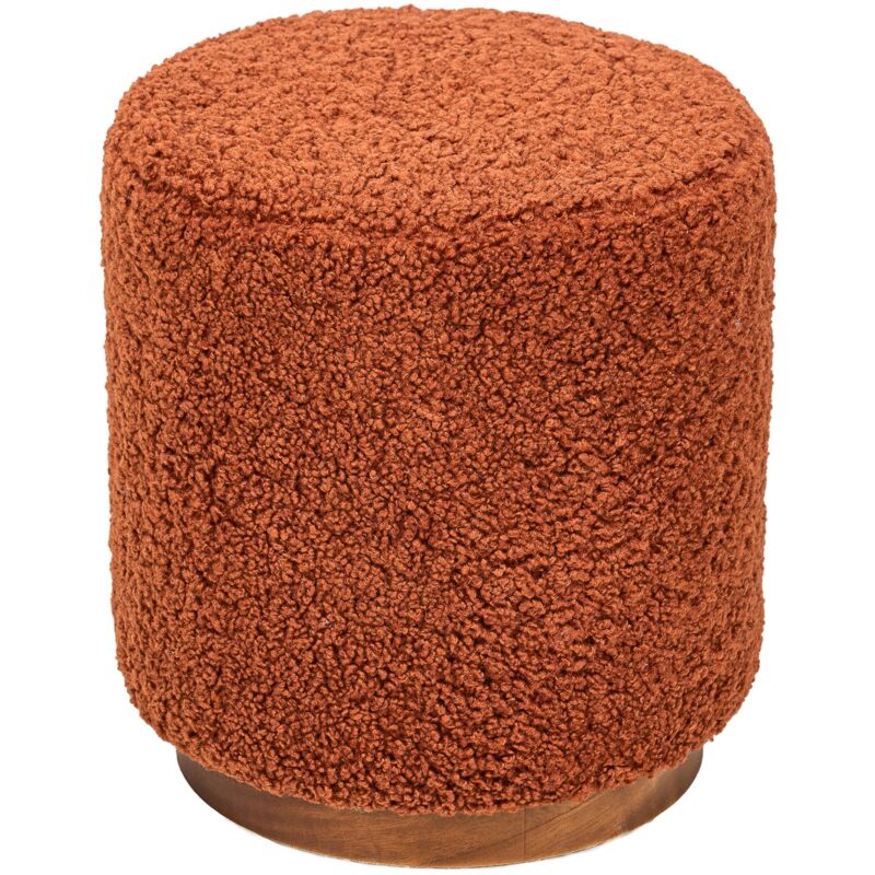 Pouf de Salon Base en Bois Marron - Nordlys