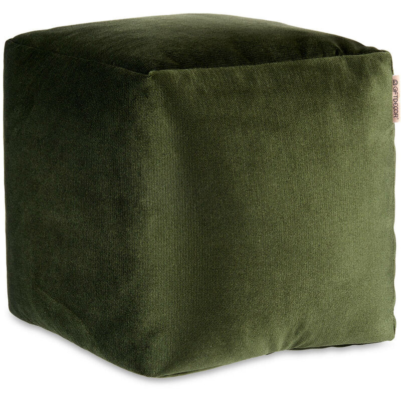 Tabouret rembourré en velours, 30 x 30 cm