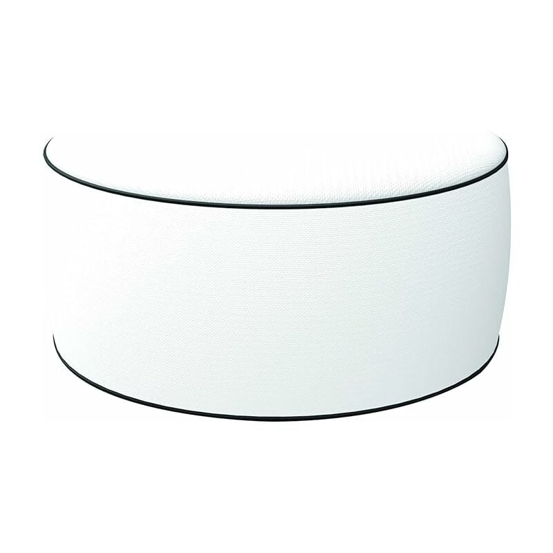 Pouf blanc 53X53X23 cm