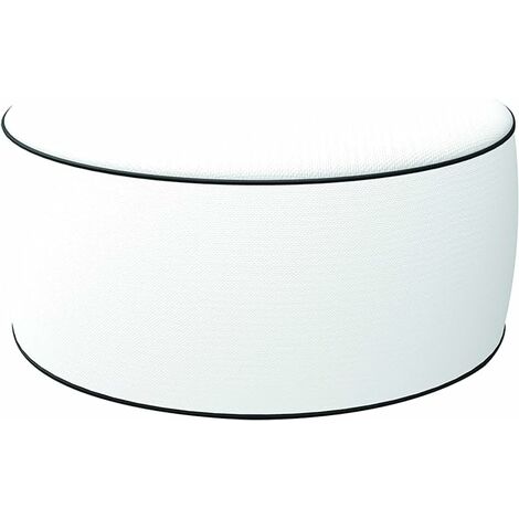 POUF BLANC 53X53X23 CM