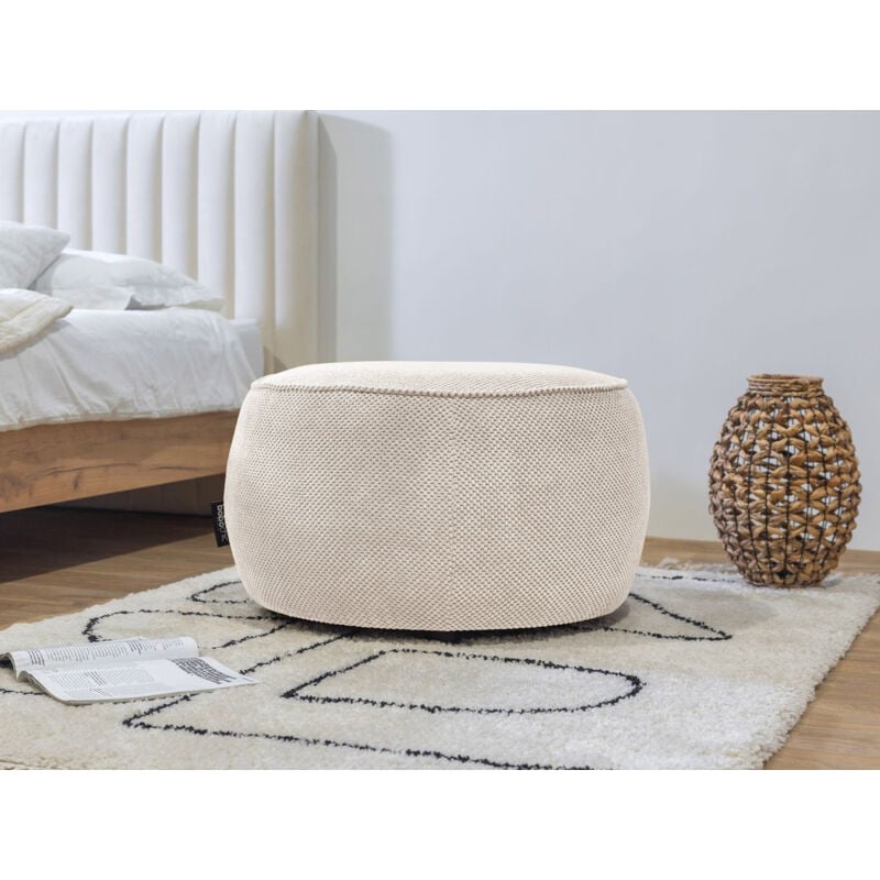 Bobochic - Pouf rond acacia Beige