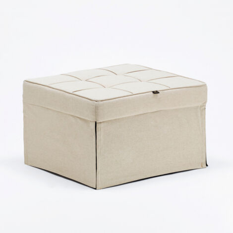 LE ROI DU RELAX Pouf cama plegable en tejido Sweet Relax - Beige