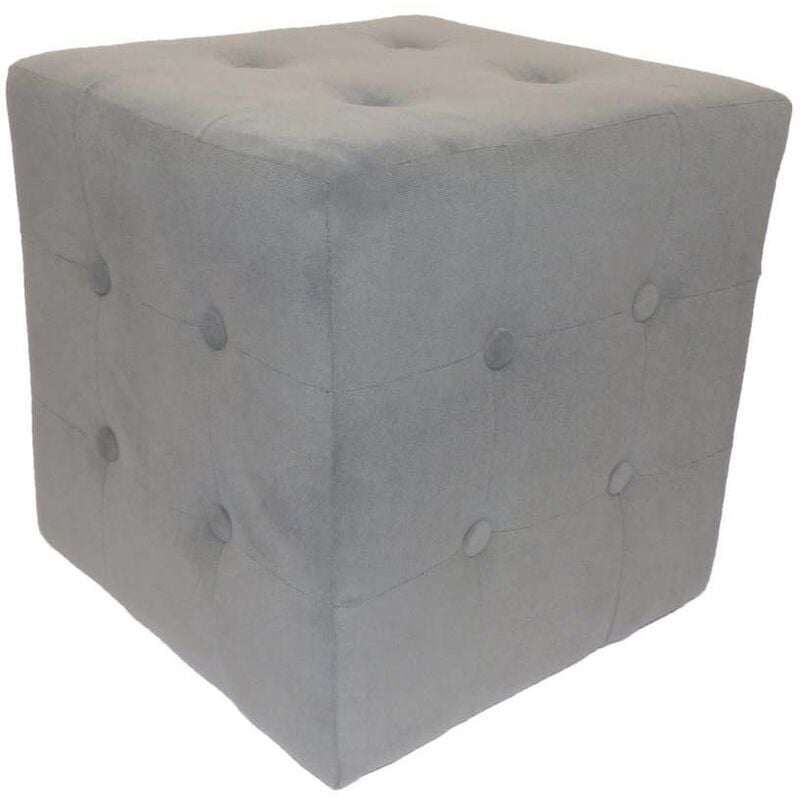 Pouf capitoné Chester Gris