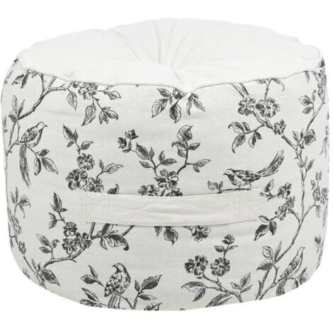 POUF CLARINE D.40XH30CM ECRU'.