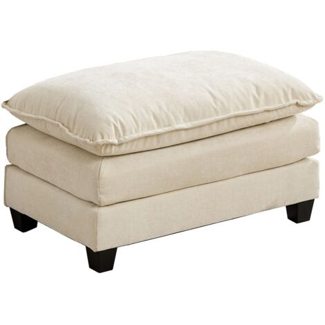 Pouf-Cloud-Canape-dAngle-Moderne-Rembourre-Double-Couche-Chenille-Beige-94x58x51cm