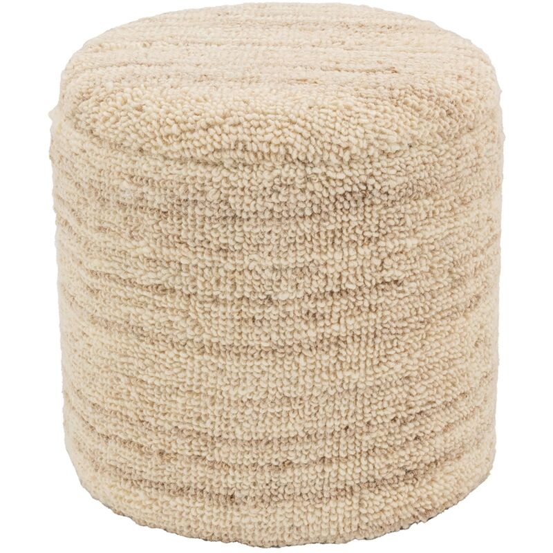 Pouf / coffre en laine bouclette Petit