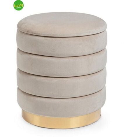 Pouf Contenitore Bizzotto Darina Beige Tg S