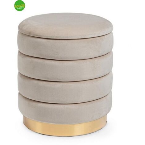 Pouf contenitore Bizzotto darina beige tg.l