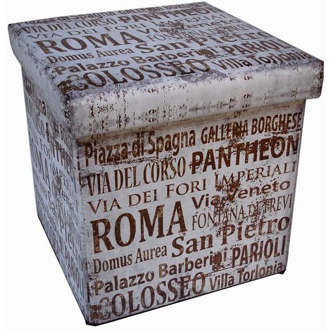 eSituro Pouf Contenitore, Sgabello Pieghevole, Poggiapiedi da Divano, Cubo  Contenitore, per Giocattoli, Libri in Camera da Letto, Ingresso, Salotto  38x38x37cm, in Stoffa di Peluche Beige : : Casa e cucina